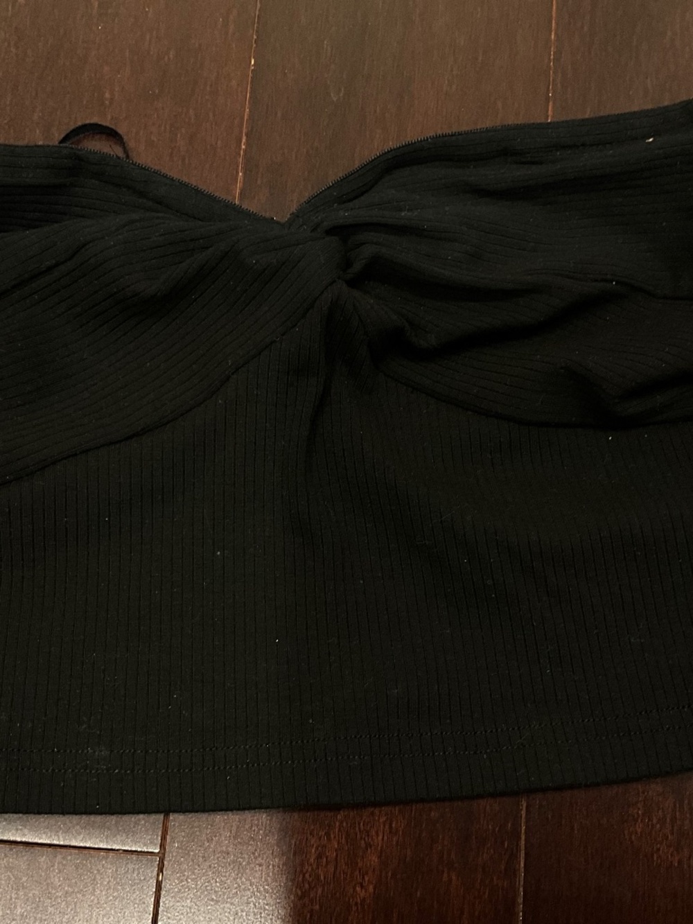TWIST FRONT TUBE TOP XXS BLACK